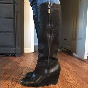 Steven Black leather boot
